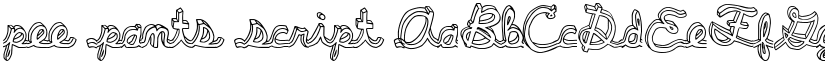 pee pants script font