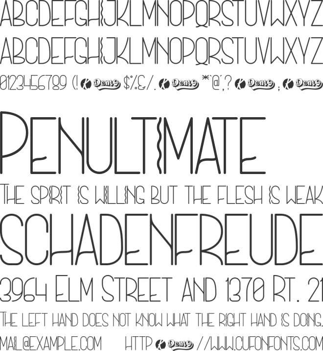 MerryCouple Demo font preview