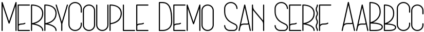 MerryCouple Demo San Serif font
