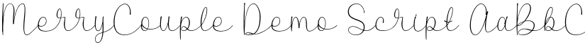 MerryCouple Demo Script font