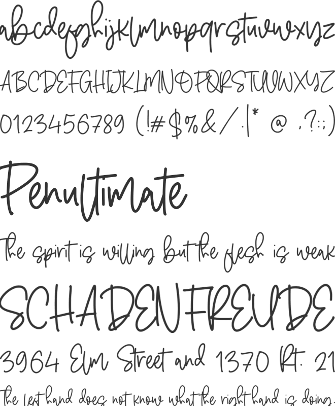 Aventurine font preview