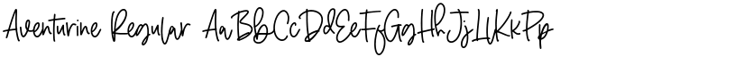Aventurine Regular font