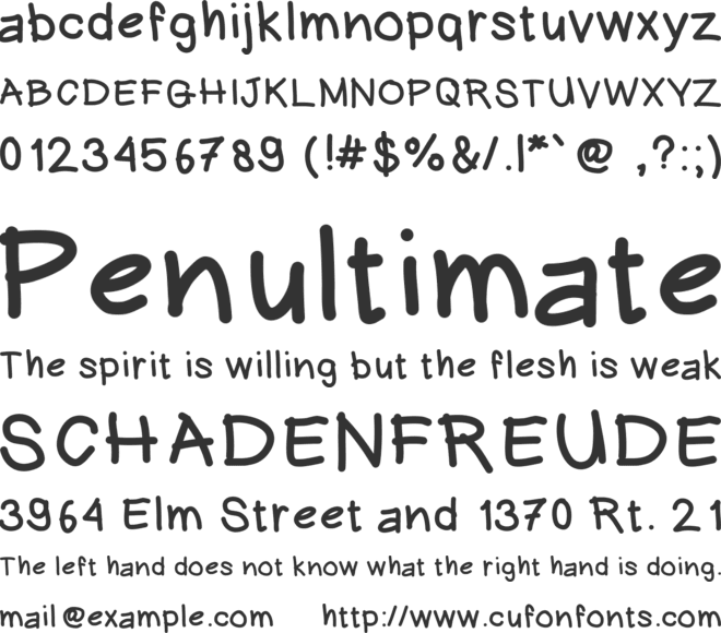 HeinWriting font preview