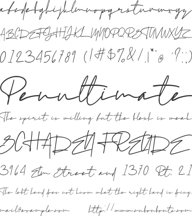 Portland font preview