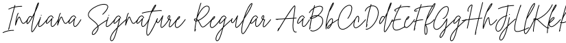 Indiana Signature Regular font