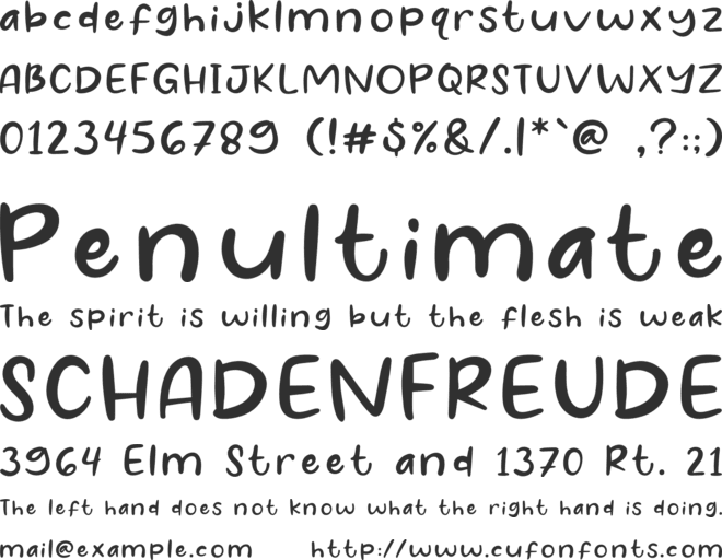 Hope Club font preview