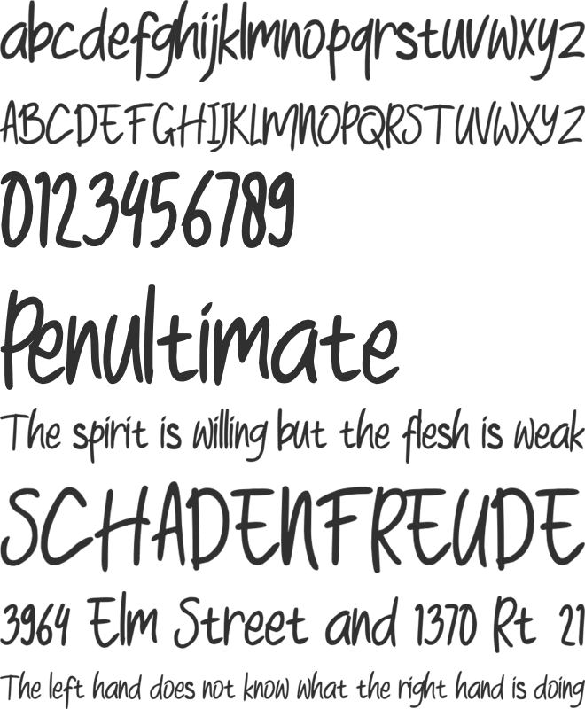 Mainliners font preview