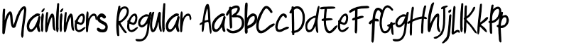 Mainliners Regular font