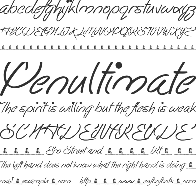 Easy Rider font preview