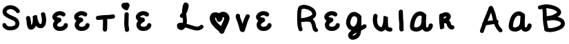 Sweetie Love Regular font