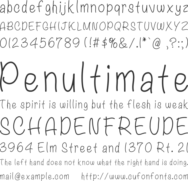 ASimpleLife font preview