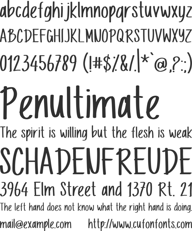 Letternesia font preview