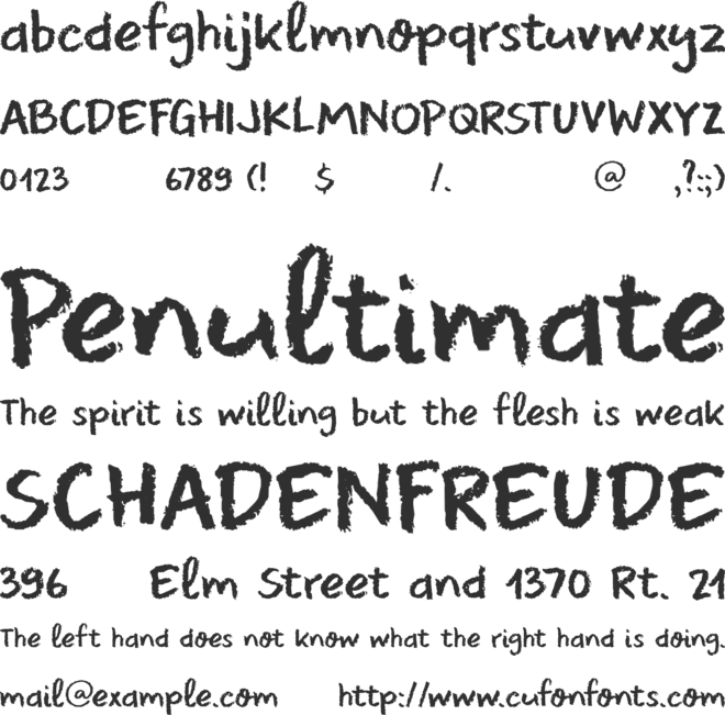 DK Leftover Crayon font preview
