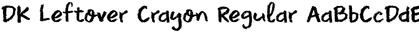 DK Leftover Crayon Regular font