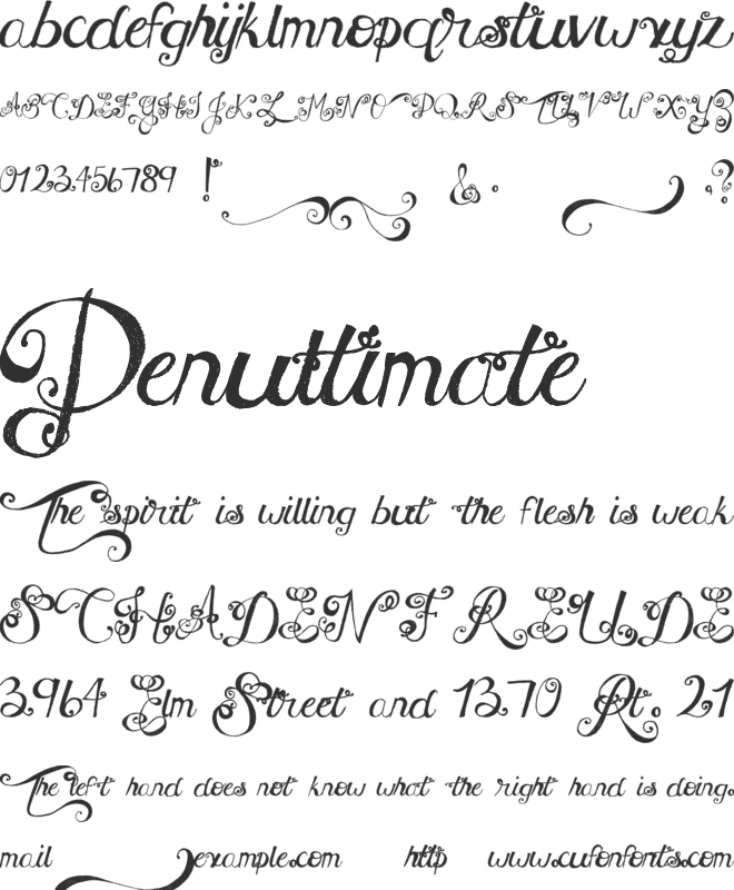 MTF Under Your Skin font preview