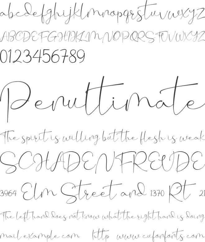 Cherissa font preview