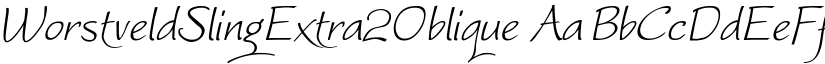 WorstveldSlingExtra2Oblique font