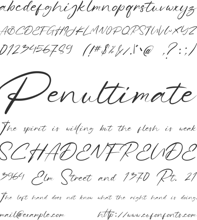 Pretty Rosse font preview