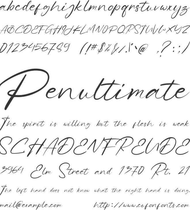 Pretty Rosse font preview