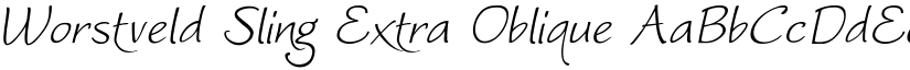 Worstveld Sling Extra Oblique font