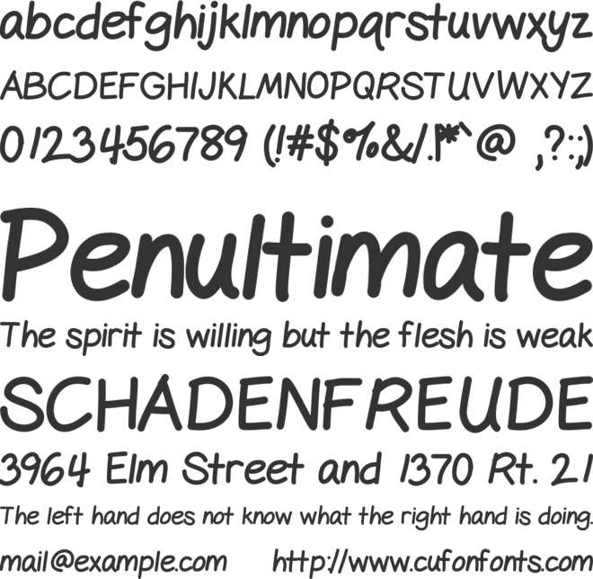 GelPen font preview