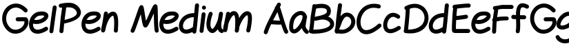 GelPen Medium font
