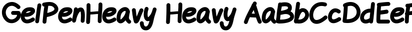 GelPenHeavy Heavy font