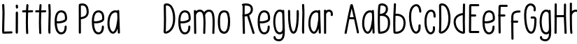 Little Pea - Demo Regular font