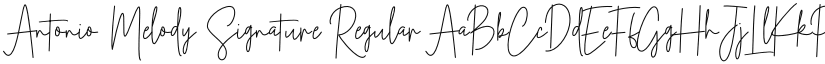 Antonio Melody Signature Regular font