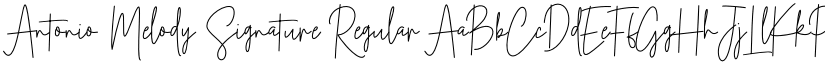 Antonio Melody Signature Regular font