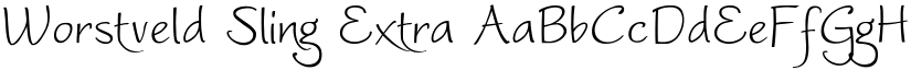 Worstveld Sling Extra font