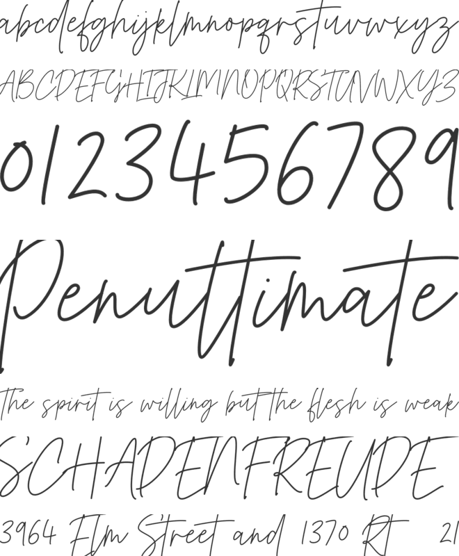 Kendra Signature font preview
