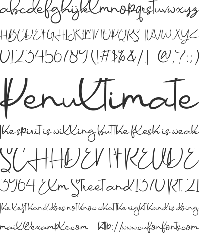Findastone font preview