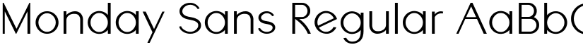 Monday Sans Regular font