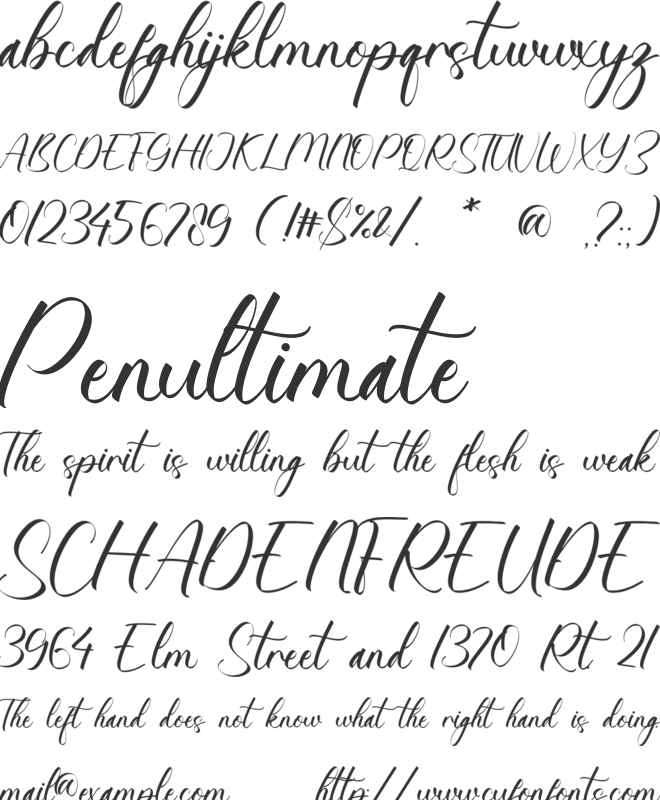 Carolina Francesca font preview