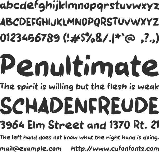 e Eggless Almond font preview