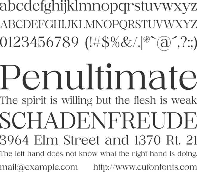 ROSSELA font preview