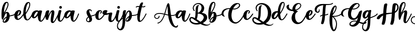belania script font