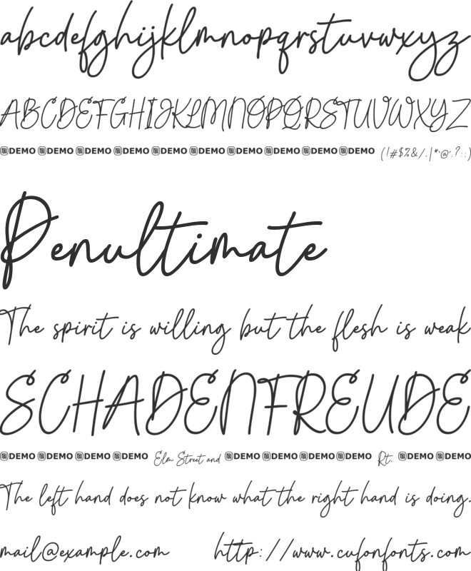 Absolutely Silent font preview