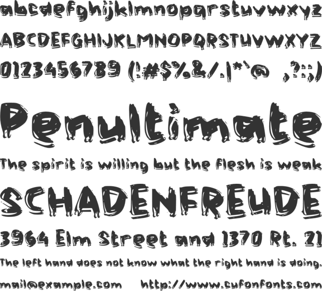 e Ecano font preview