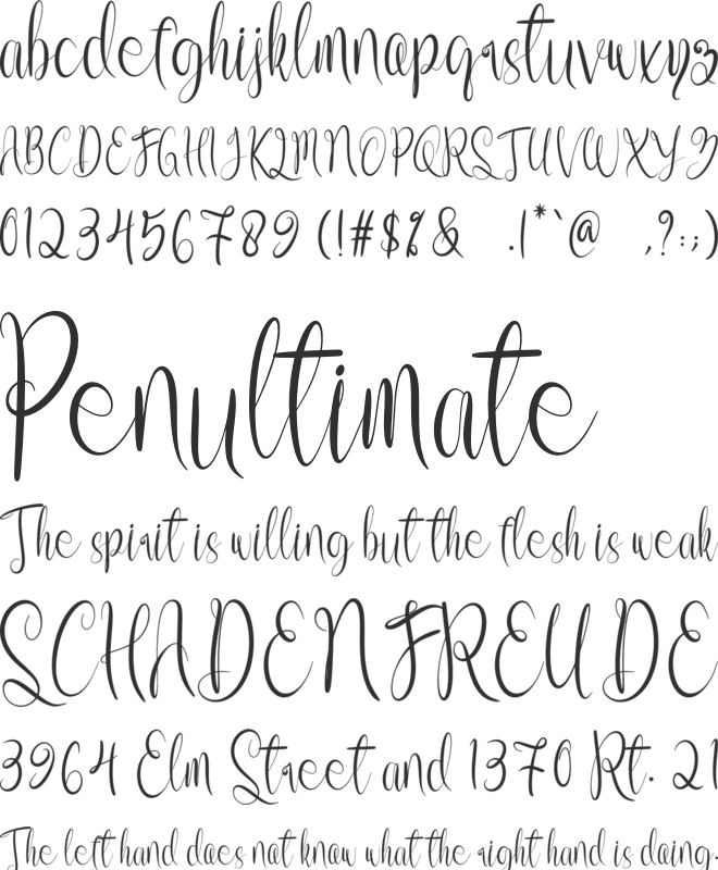 Qifglay font preview