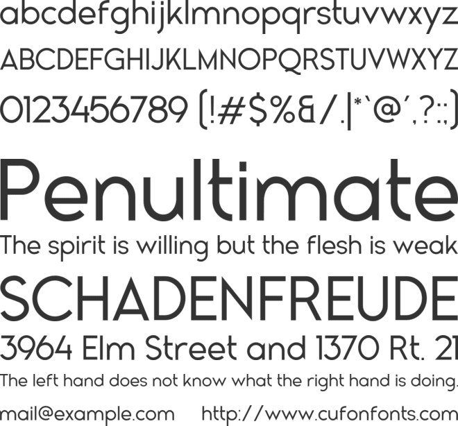 Gladiora font preview