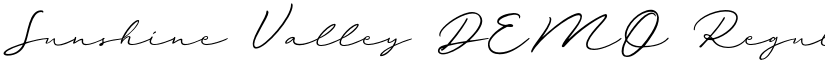 Sunshine Valley DEMO font download