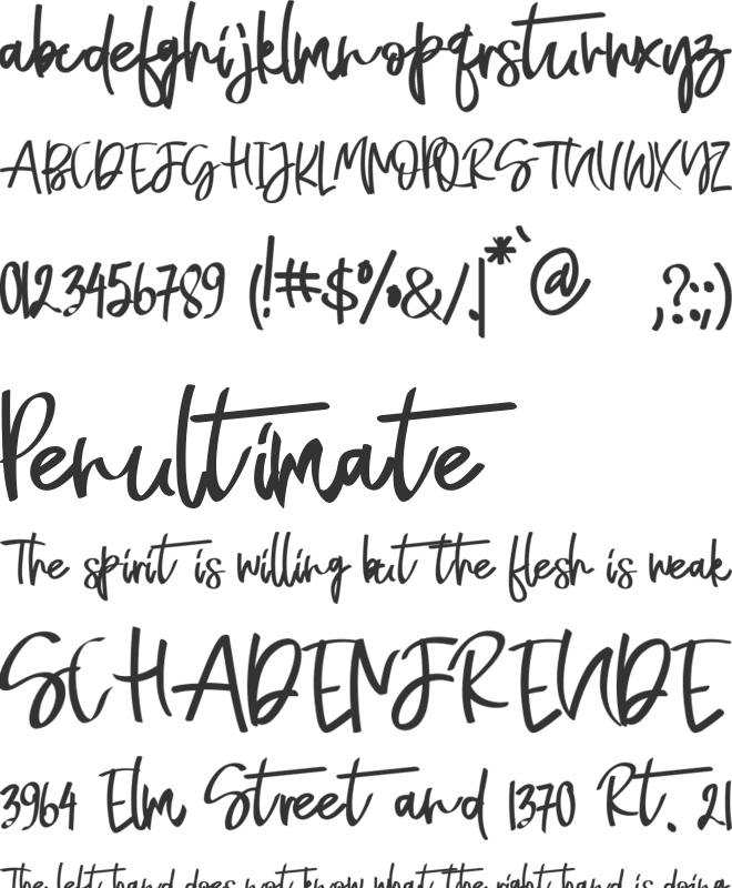 Naycila font preview