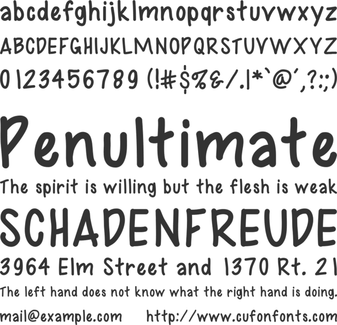 AHintofSass font preview