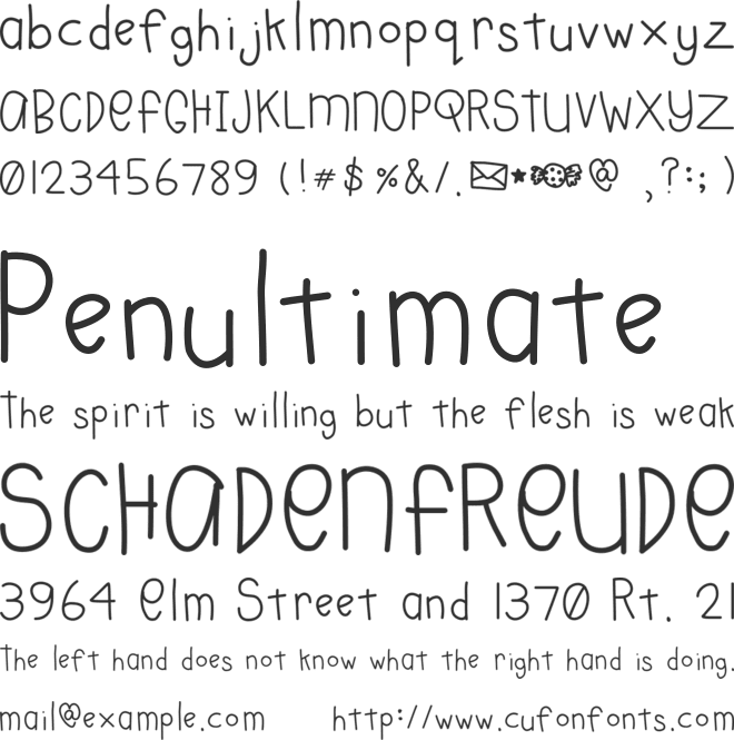 CharleeDoodles font preview