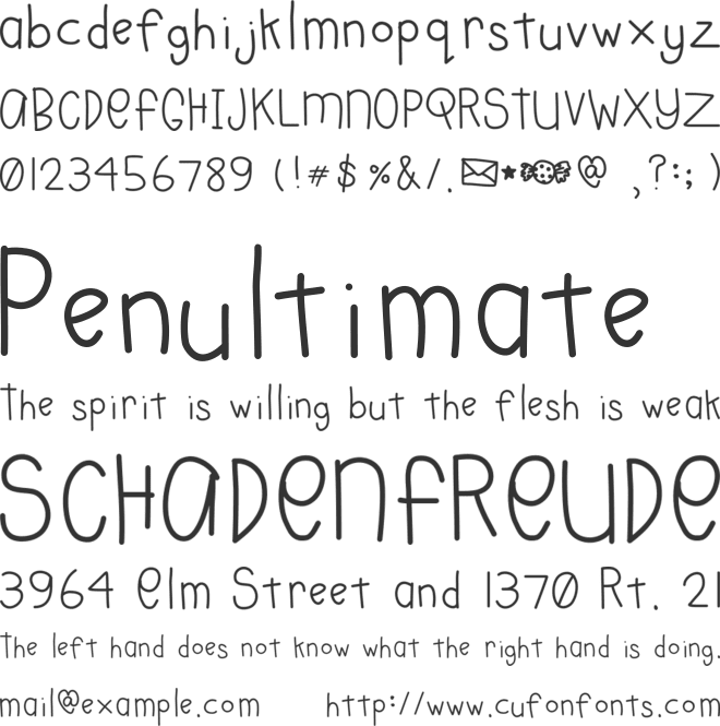 CharleeDoodles font preview