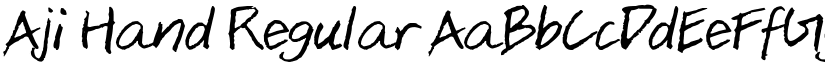 Aji Hand Regular font