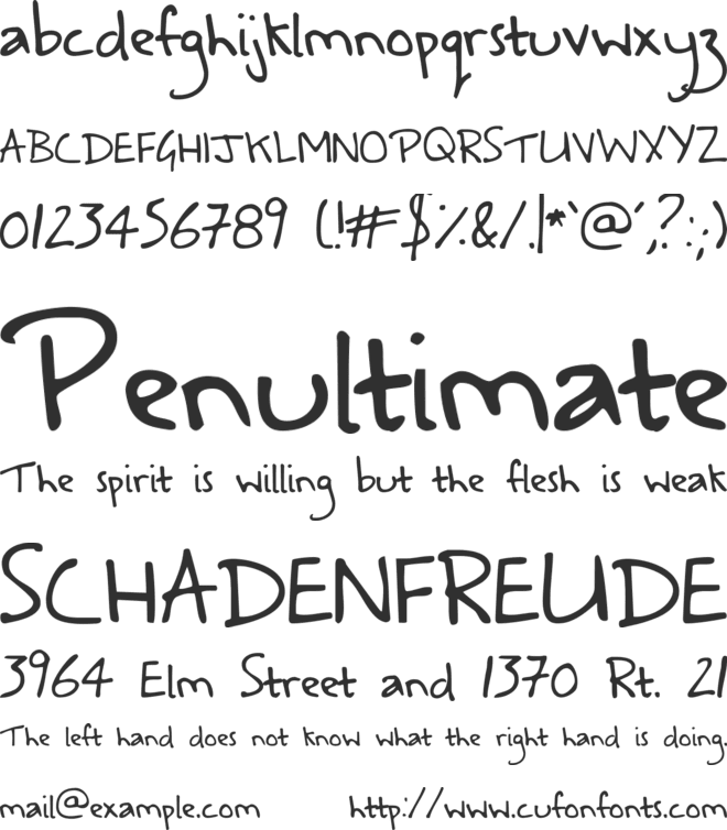 A Safe Place to Fall font preview