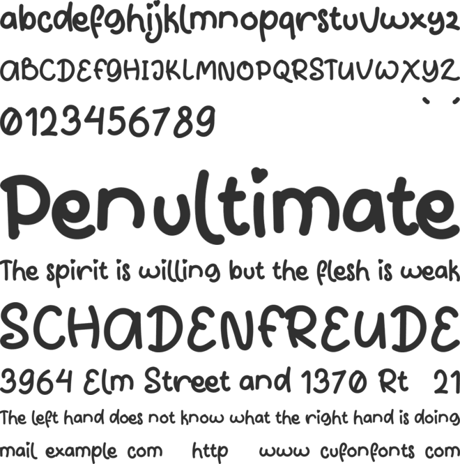 Candy Cookies Demo font preview